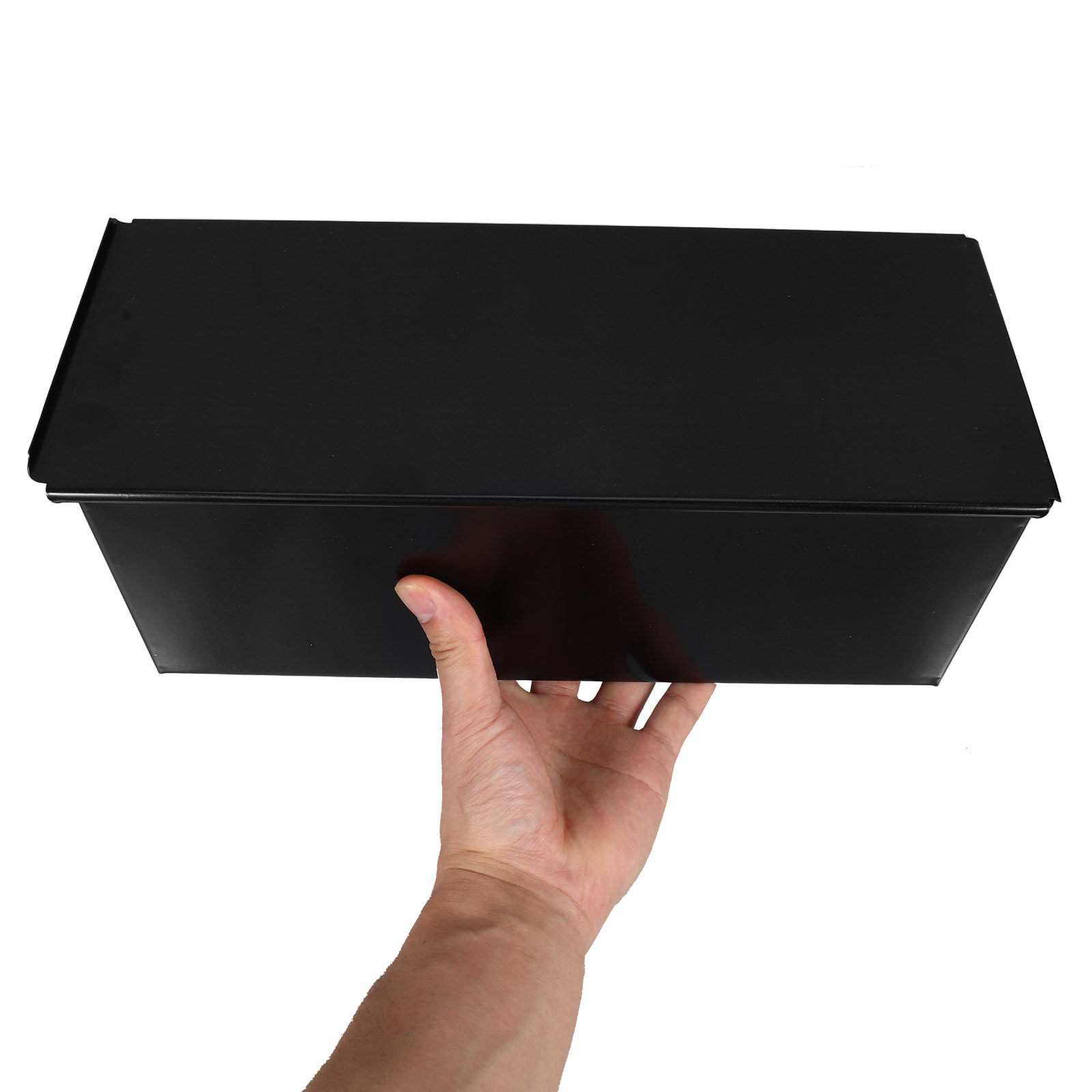 Kitchen Baking Pans - 1Pcs Black Loaf Pan with Lid