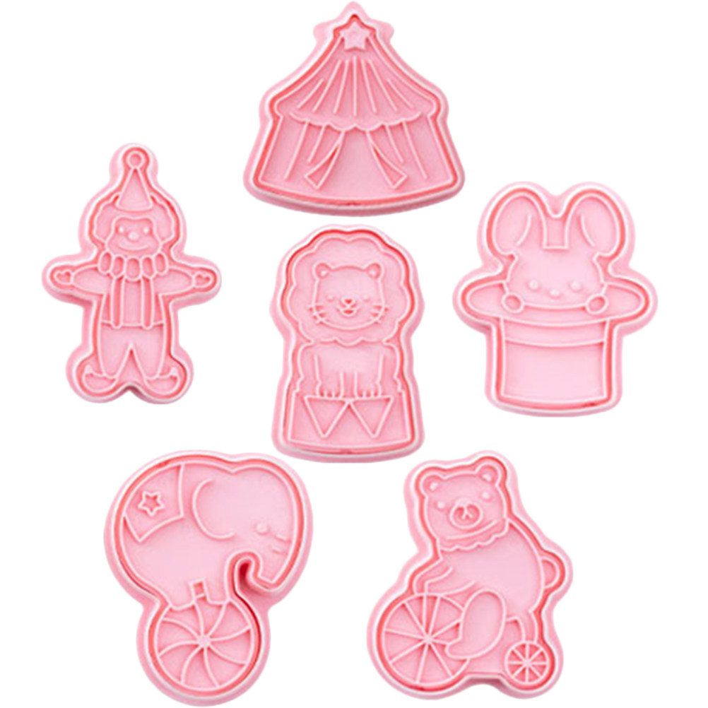 Baking Kitchen Kids - 6Pcs Cookie Cutters Plastic Circus Fondant