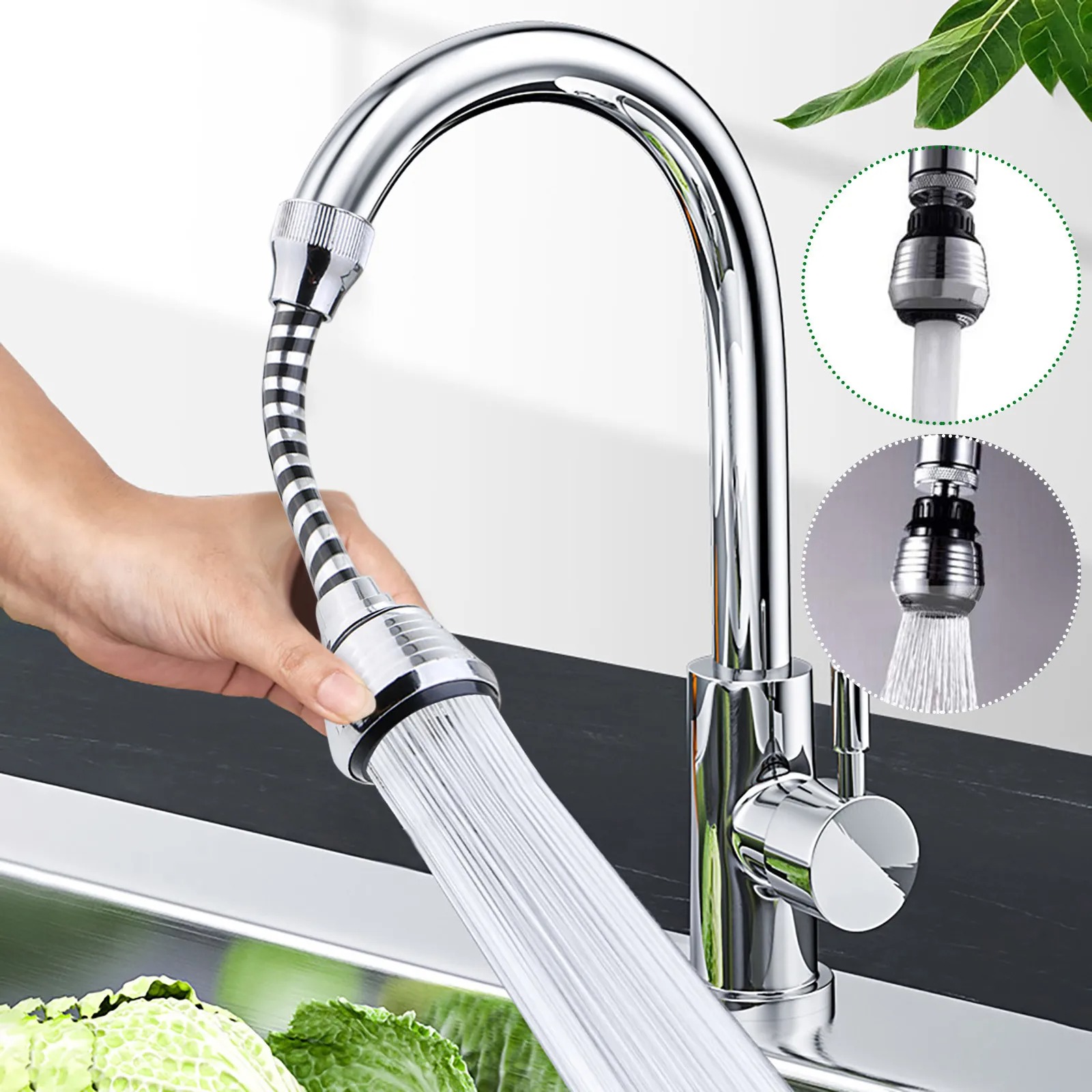 Kitchen Baking Kit - 360 Degree Adjustment Faucet Extension Tube