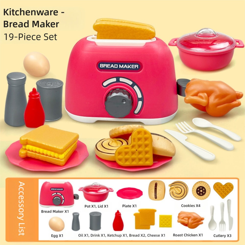 Baking Kitchen Kids - Multicolor Kids Cooking Playset Plastic Gas