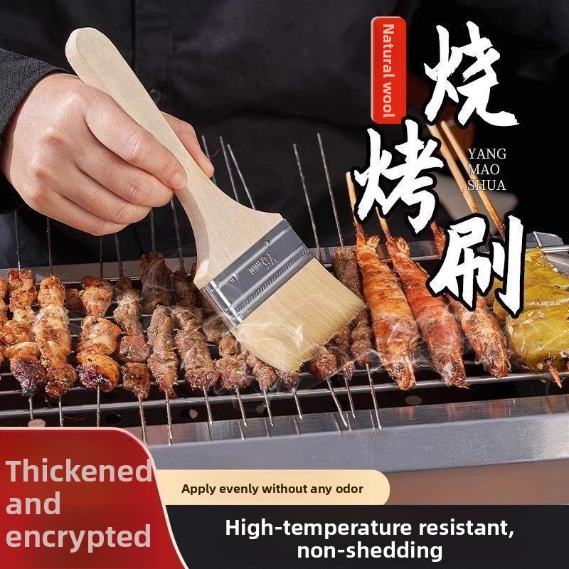 Wooden Handle Wool Brush Soft  - đánh giá và giá Kitchen Baking Utensils