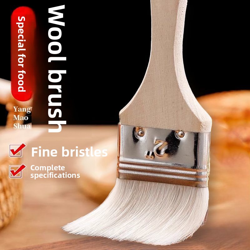 Wooden Handle Wool Brush Soft  - đánh giá và giá Kitchen Baking Utensils