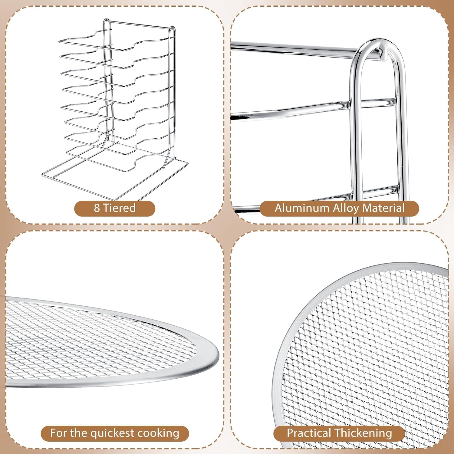 Pizza Rack 8 Tiered Stand With - đánh giá và giá Kitchen Baking Pans