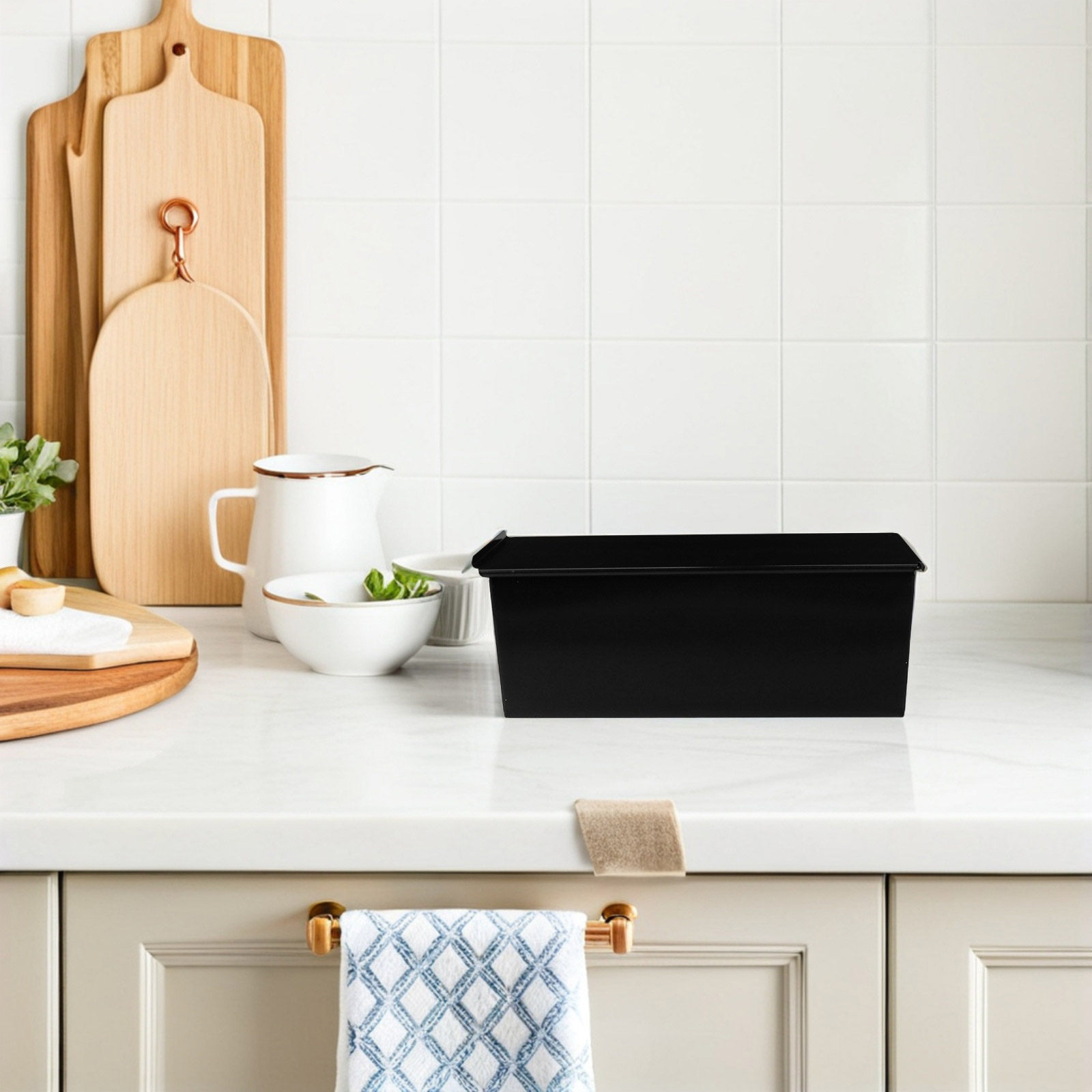 1Pcs Black Loaf Pan with Lid N - đánh giá và giá Kitchen Baking Pans