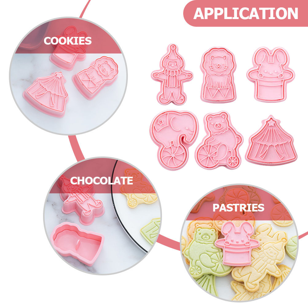 6Pcs Cookie Cutters Plastic Ci - đánh giá và giá Baking Kitchen Kids