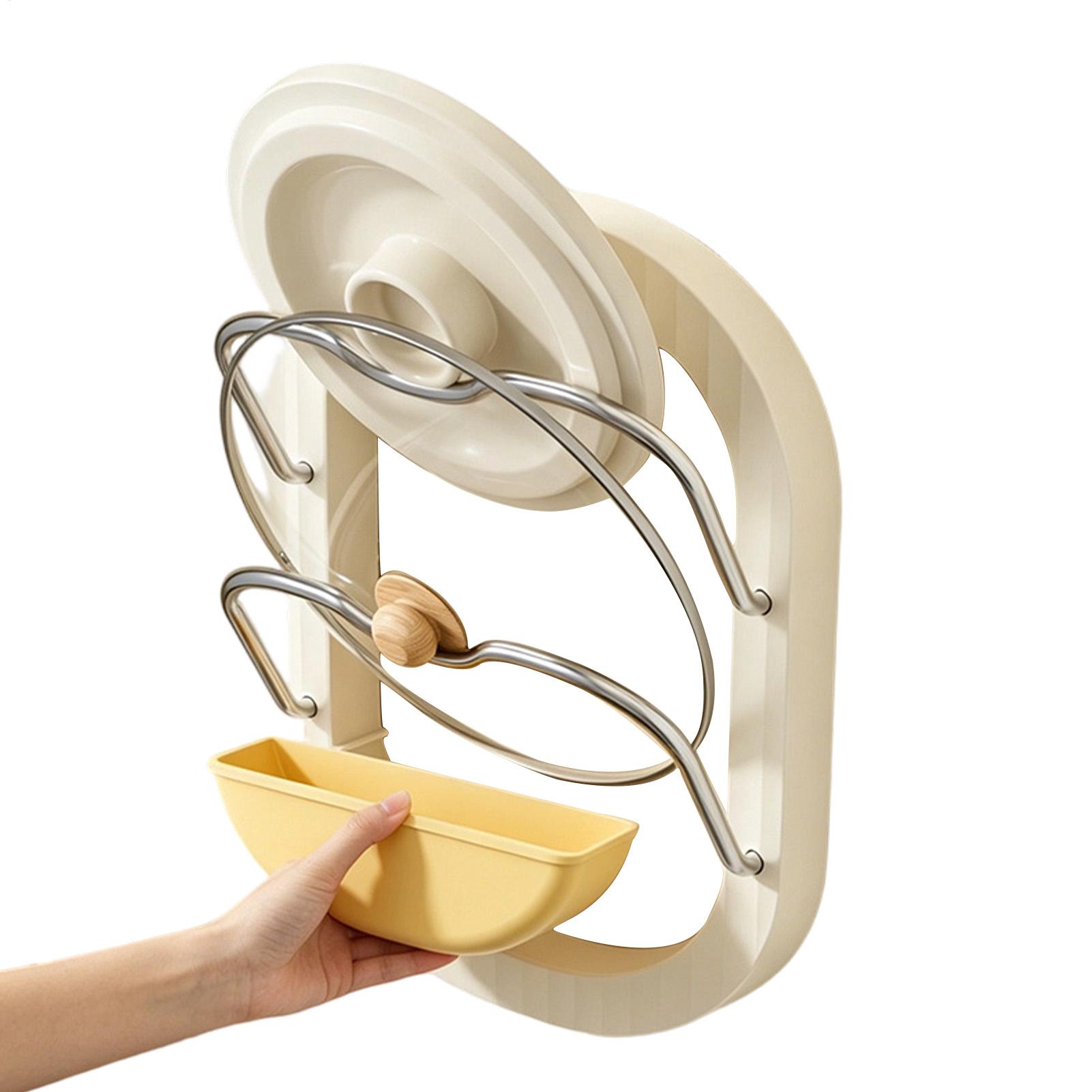 Pot Lid Rack 2-Tier Wall Mount - đánh giá và giá Kitchen Baking Pantry