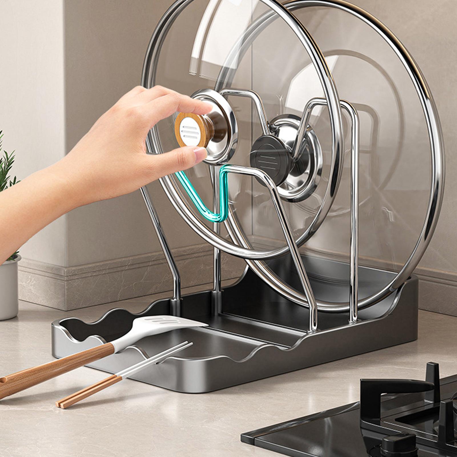 Pot Lid Organizer Vertical Spo - đánh giá và giá Kitchen Baking Pantry