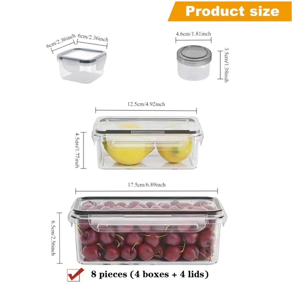8pcs Airtight Food Storage Con - đánh giá và giá Kitchen Baking Pantry