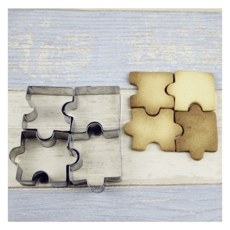 4 Pieces Stainless Steel Puzzl - đánh giá và giá Kitchen Baking Kit