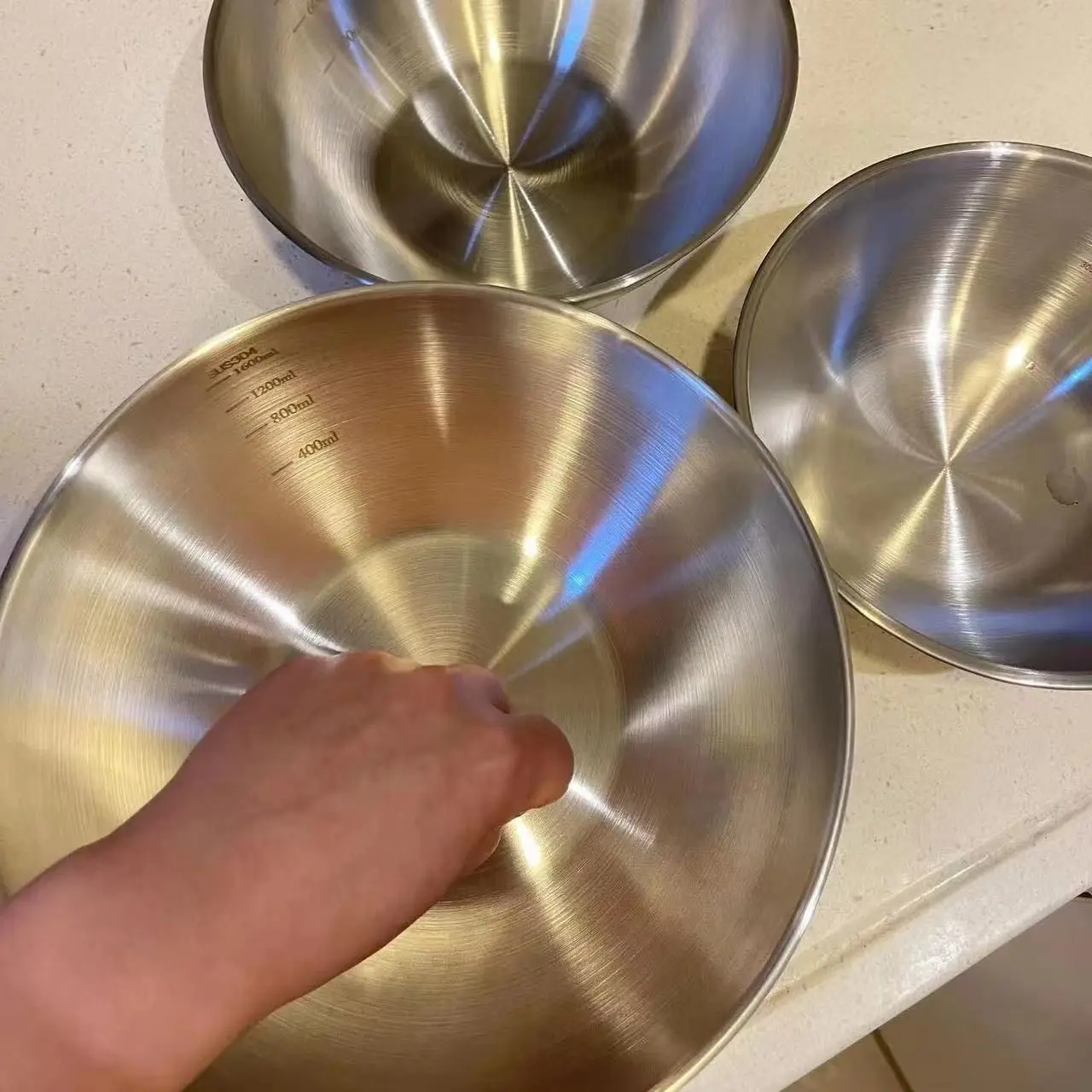 1-3 Stainless Steel Bowl Set w - đánh giá và giá Kitchen Baking Kit