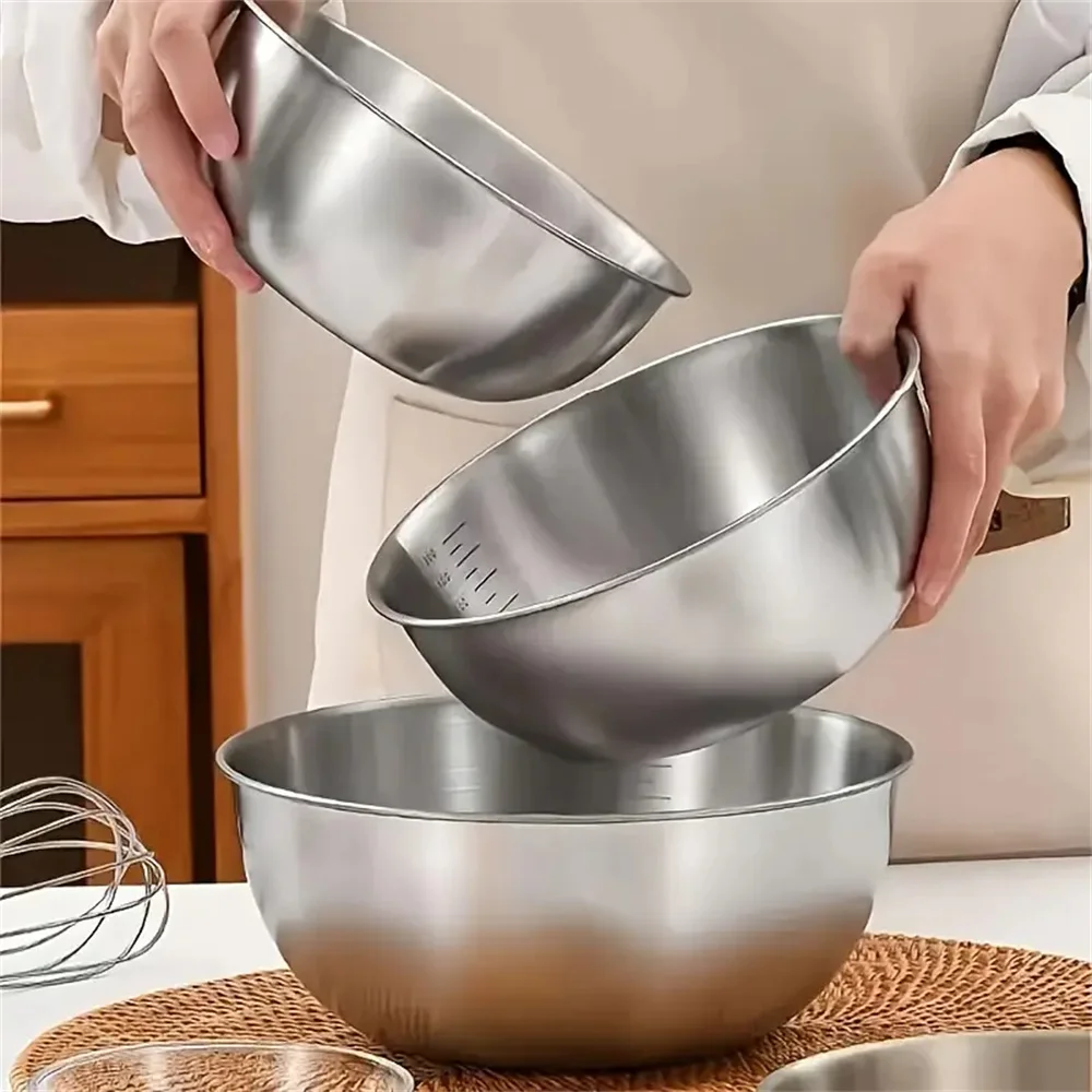1-3 Stainless Steel Bowl Set w - đánh giá và giá Kitchen Baking Kit
