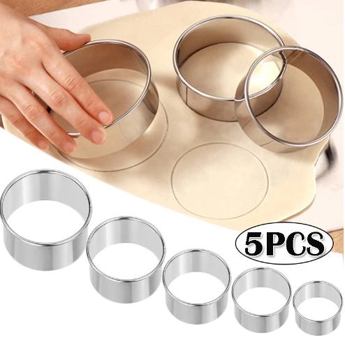 5PCS Round Stainless Steel Bis - đánh giá và giá Kitchen Baking Utensils