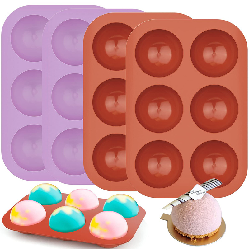 6 Cavities Semicircle Silicone - đánh giá và giá Kitchen Baking Utensils