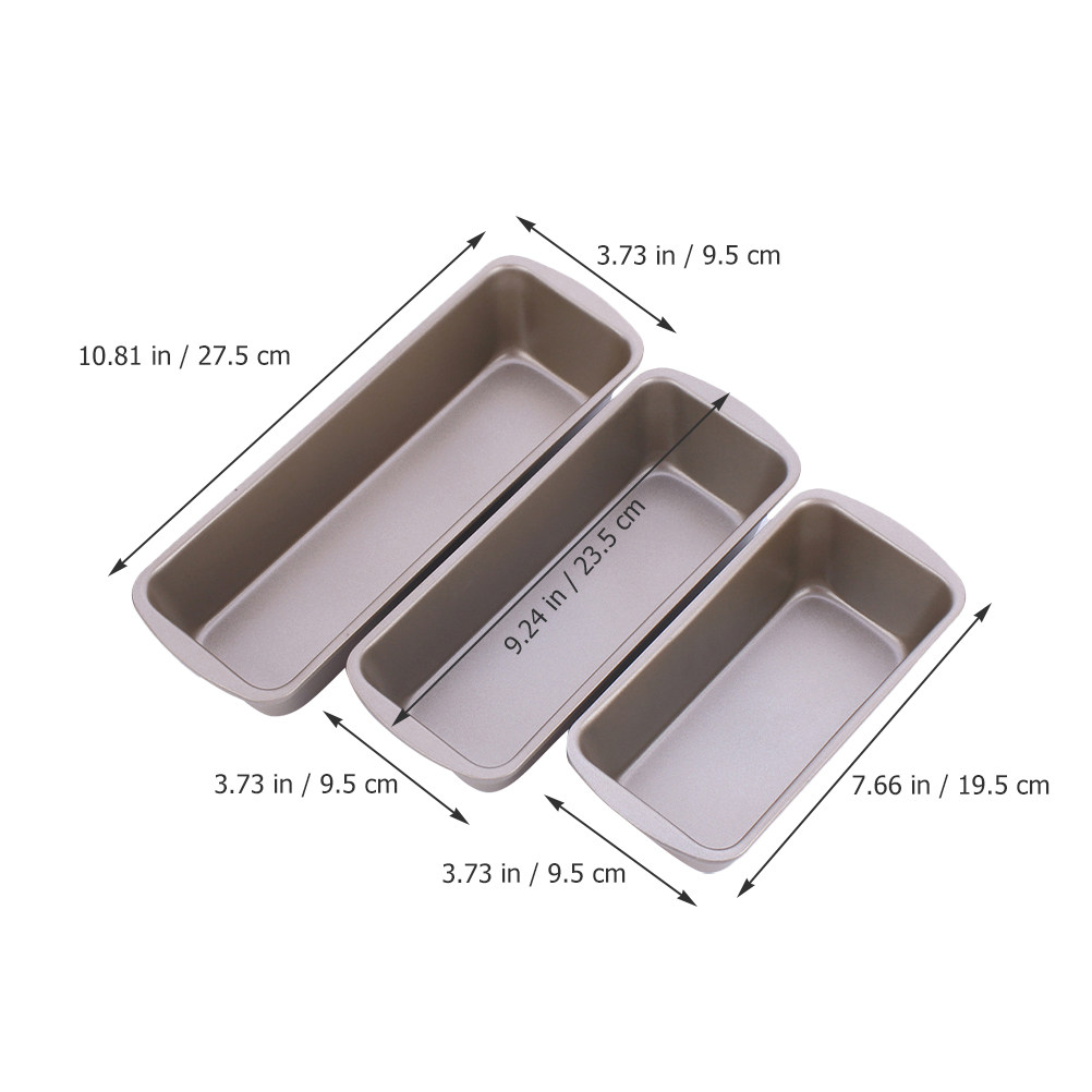3Pcs Rectangular Loaf Pan Carb - đánh giá và giá Kitchen Baking Pans