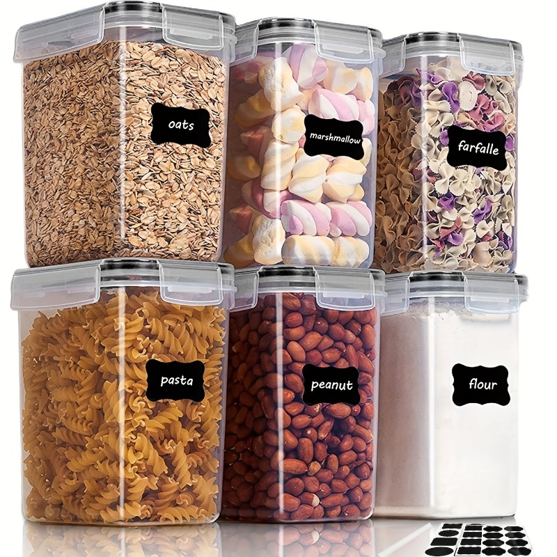 6Pcs Airtight Food Storage Con - đánh giá và giá Kitchen Baking Pantry